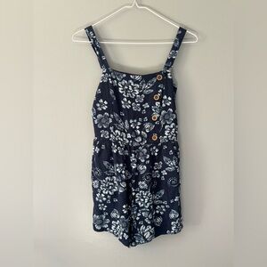 Aeropostale Blue Floral Jumper Small. Sleeveless